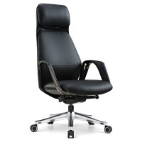 Эргономичное кресло руководителя Eureka OC07 SERENE (Nappa кожа), черное