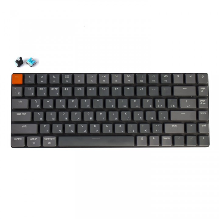 Беспроводная механическая ультратонкая клавиатура Keychron K3, 84 клавиши, RGB подсветка, Blue Switch