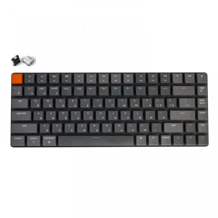 Беспроводная механическая ультратонкая клавиатура Keychron K3, 84 клавиши, RGB подсветка, White Switch