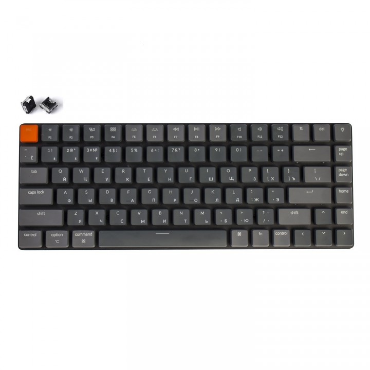 Беспроводная механическая ультратонкая клавиатура Keychron K3, 84 клавиши, RGB подсветка, Black Switch
