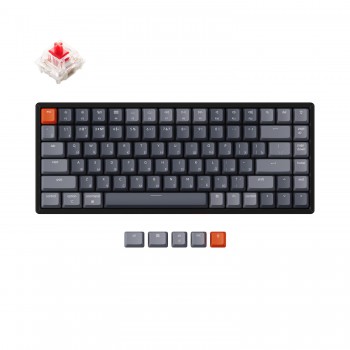 Беспроводная механическая клавиатура Keychron K2, 84 клавиши, алюминиевый корпус, RGB подсветка, Gateron Red Switch