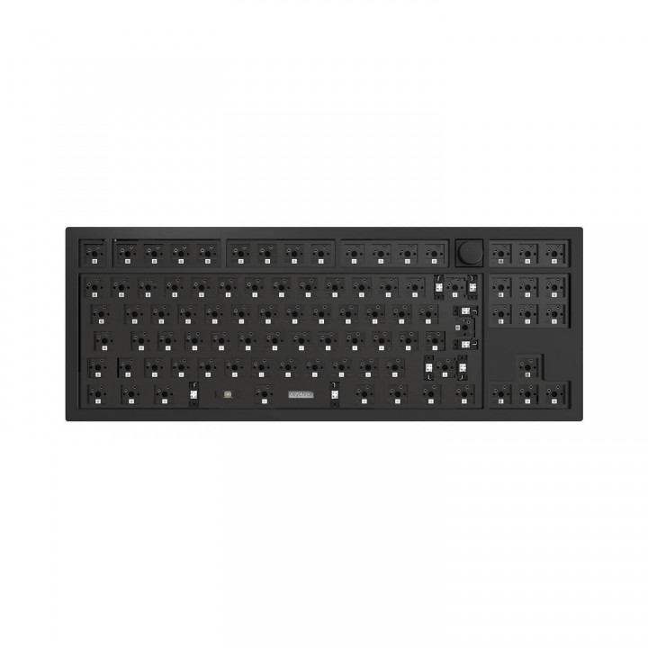 Механическая клавиатура QMK Keychron Q3 TKL Knob, алюминиевый корпус, RGB подсветка, Barebone, черный