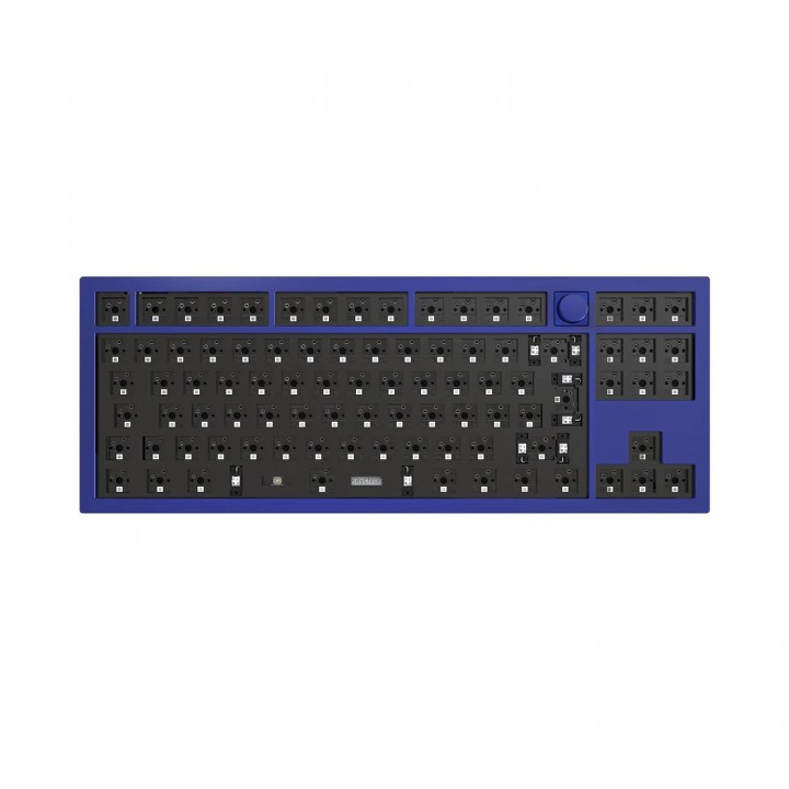 Механическая клавиатура QMK Keychron Q3 TKL Knob, алюминиевый корпус, RGB подсветка, Barebone, синий