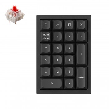 Механическая клавиатура QMK Keychron Q0 (цифровой блок), алюминиевый корпус, RGB подсветка, Gateron G Pro Red Switch, Hot Swap, Black