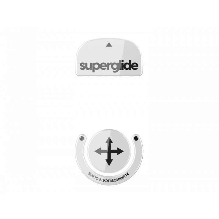 Стеклянные глайды (ножки) для мыши Superglide для Logitech GPro Superlight [White]