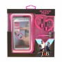 Набор для бега  T'nB SPPACKPK: спортивный чехол на руку для смартфона и наушники, цвет розовый